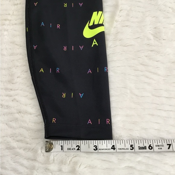 Nike Women's AIR Mid Rise Printed Running 7/8 Run Leggings-Black size XS - Picture 6 of 12